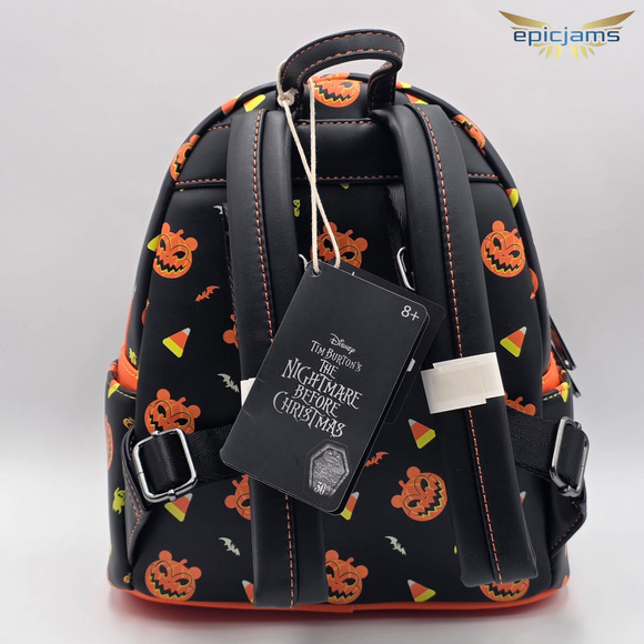 Loungefly Disney The NBC Jack-o-Lantern Scary Teddy Glow-in-The-Dark Backpack main image 4